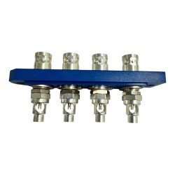 Spinner RF Connector Assembly Panel Mount 4x BNC (f) 84x20mm