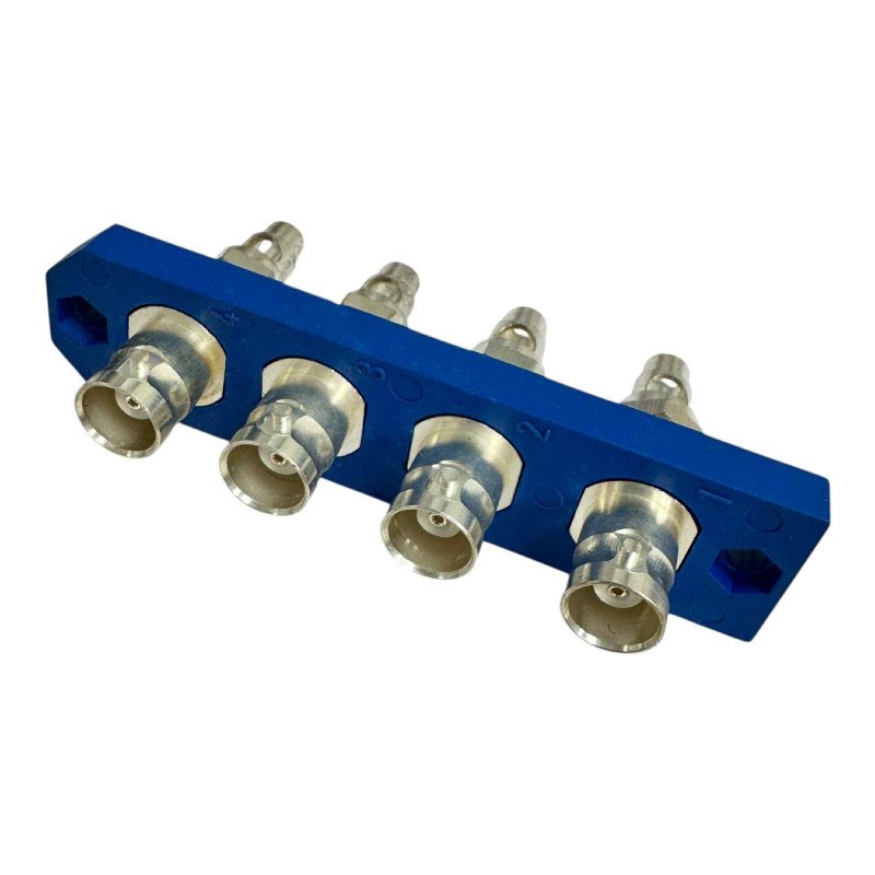 Spinner RF Connector Assembly Panel Mount 4x BNC (f) 84x20mm