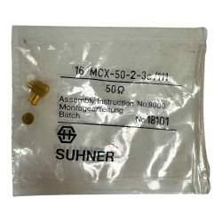 16MCX-50-2-3C/111 Huber Suhner RF Connector Right Angle MCX (m) For RG174 Cable 6Ghz 50Ohm