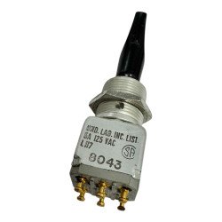 12TW19-1-A002 Honeywell Non Illuminated Toggle Switch Panel Mount DPDT 5A/125Vac ON-OFF-ON