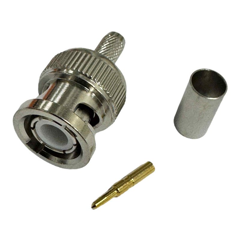 25CHN00000034 CPE RF Connector Straight Crimp Plug BNC (m) For RG58 RG142 Cable