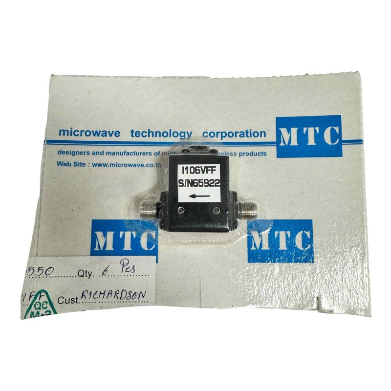 I106VFF Miteq RF Circulator 7-11GHz 0.4dB SMA (f-f)