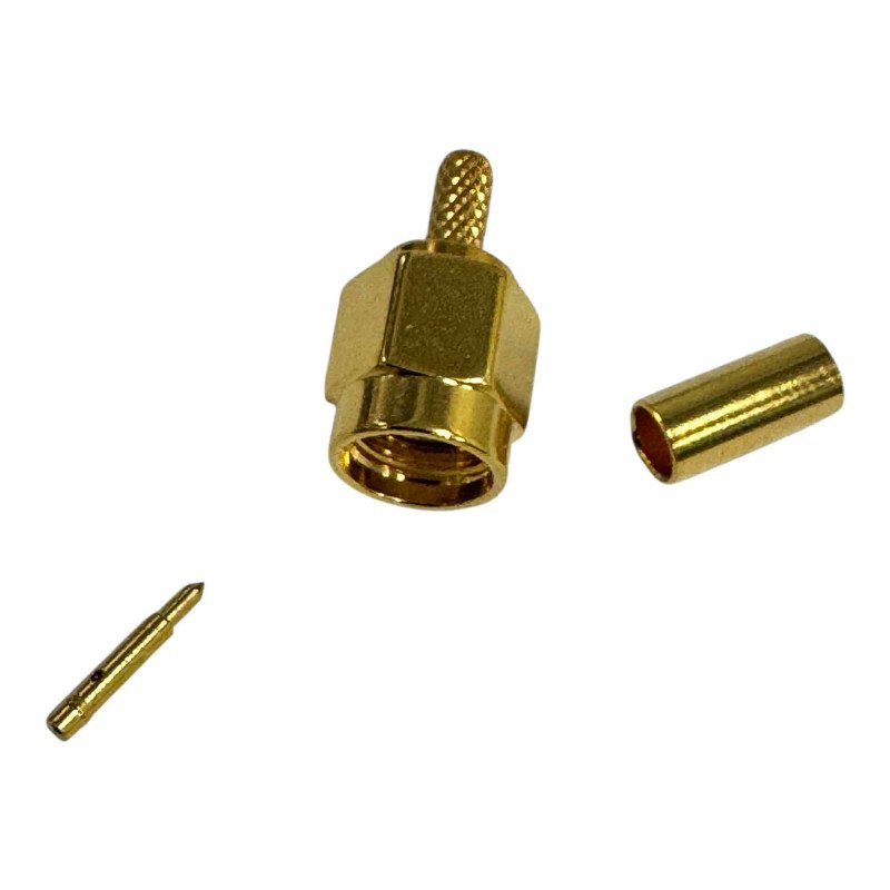 25CHN00000046 CPE RF Connector Straight Crimp Plug SMA (m) For RG316 Cable
