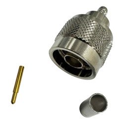 Genex RF Connector Straight Crimp Plug N Type(m) For RG58 Cable