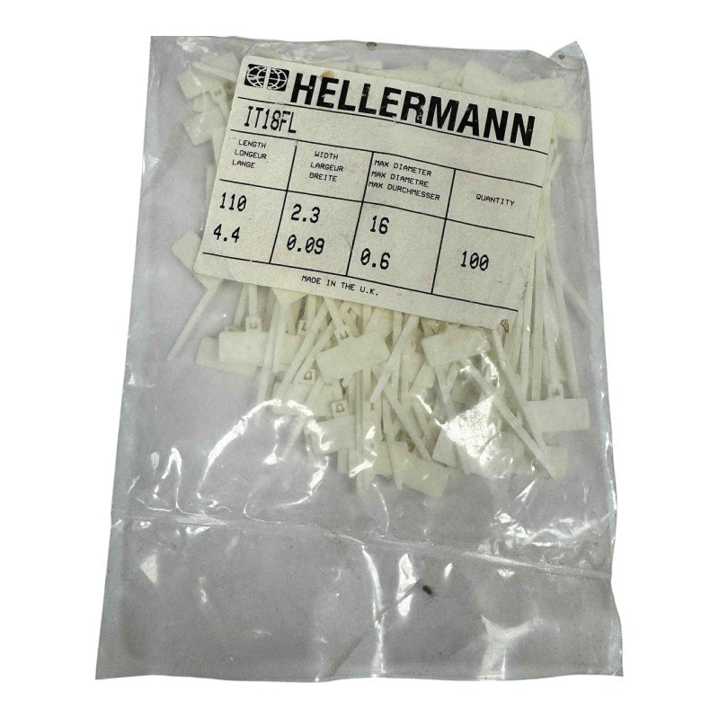 IT18FL Hellermann Nylon Cable Ties [Qtyx100]