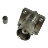 25BNC-50-2-15C/133 Huber Suhner RF Connector 4 Hole Flange Panel Mount BNC (f) For RG400 Cable