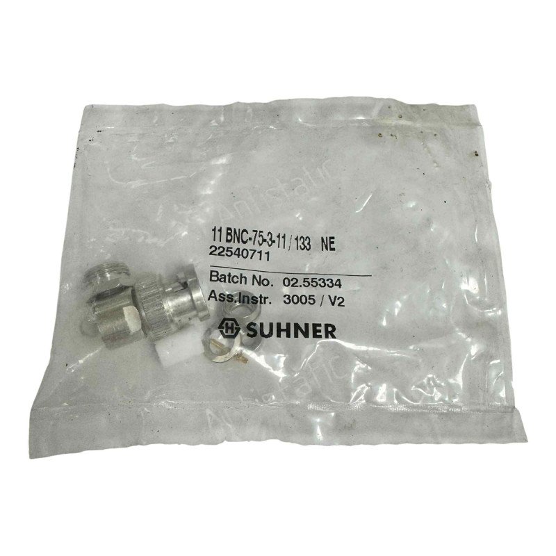 11 BNC-75-3-11/133NE Huber Suhner RF Connector Straight Plug BNC (m) For RG59 Cable