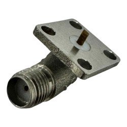 5460-193-1CCSF CDI RF Connector 4 Hole Flange Right Angle Panel Mount Jack SMA (f)