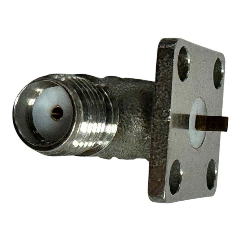 5460-193-1CCSF CDI RF Connector 4 Hole Flange Right Angle Panel Mount Jack SMA (f)