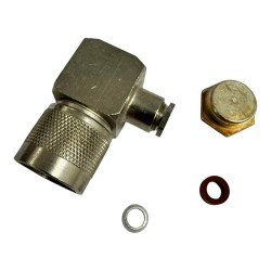 Automatic RF Connector Right Angle Plug N Type (m) For RG58 Cable