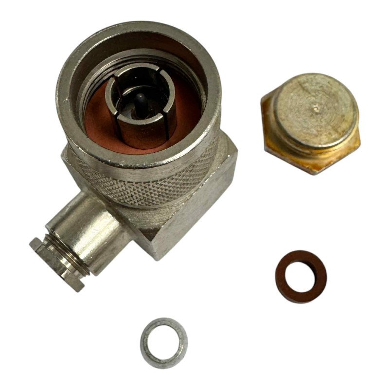 Automatic RF Connector Right Angle Plug N Type (m) For RG58 Cable