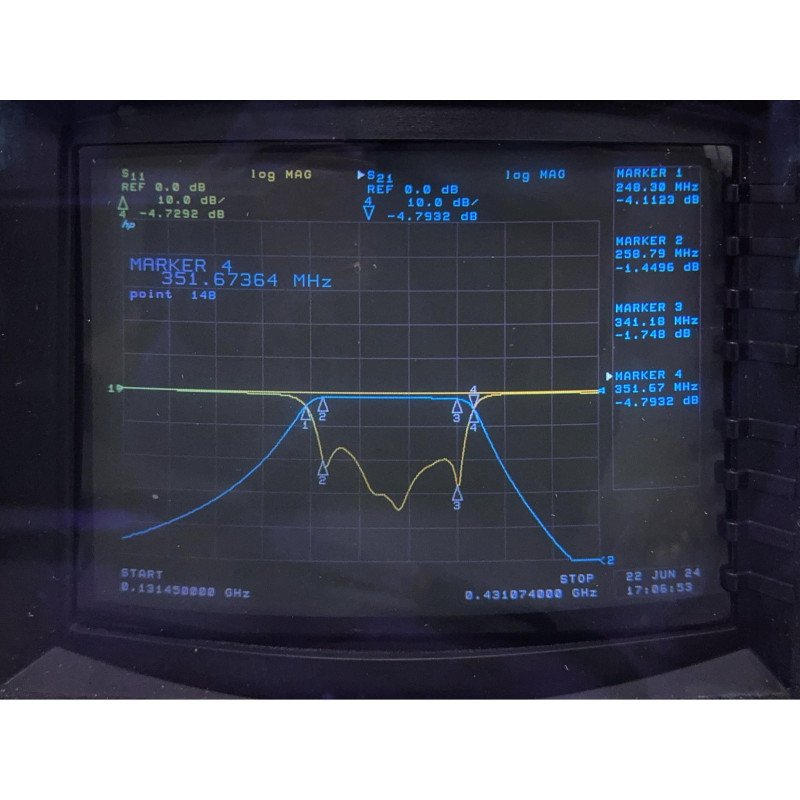 5BC300/100-KK Texscan TTE Bandpass Filter BPF SMA(f) 260-340Mhz CF 300Mhz