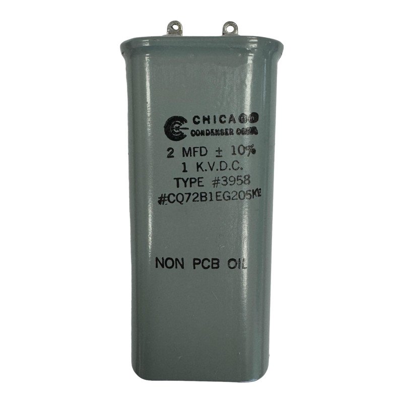 CQ72B1EG205K1 Chicago Paper In Oil Capacitor NON PCB 2.0uf 1000V 100x45x26mm