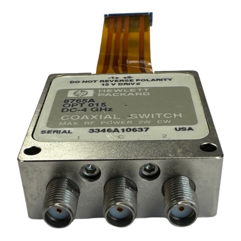 8765A HP Coaxial Switch SPDT SMA 15Vdc DC-4Ghz OPT.15