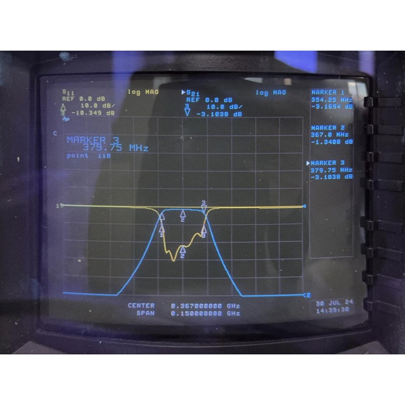 ABP367.5-X15-5SS Anthony RF Filter Bandpass BPF CF 367Mhz 355-380Mhz SMA