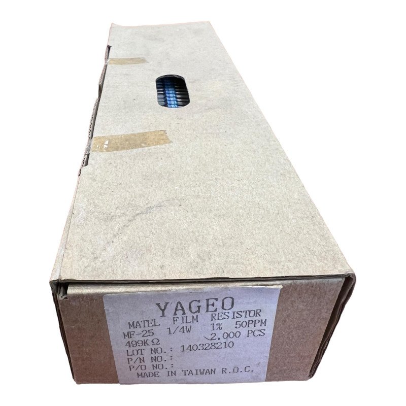 MF25 YAGEO Metal Film Resistor 499 kohm 499K 1/4W 1% QTY:2000