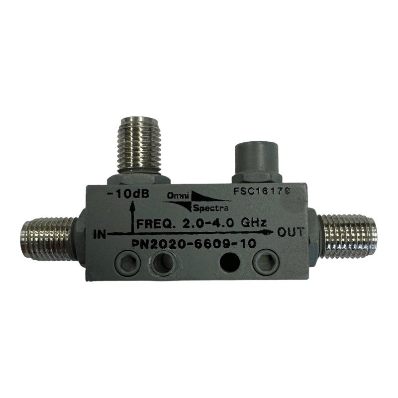 2020-6609-10 Omni Spectra Directional Coupler 2000-4000Mhz 10db SMA