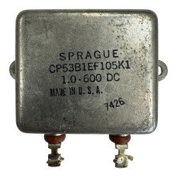 CP53B1EF105K1 Sprague Paper In Oil Capacitor 1.0uf 600Vdc