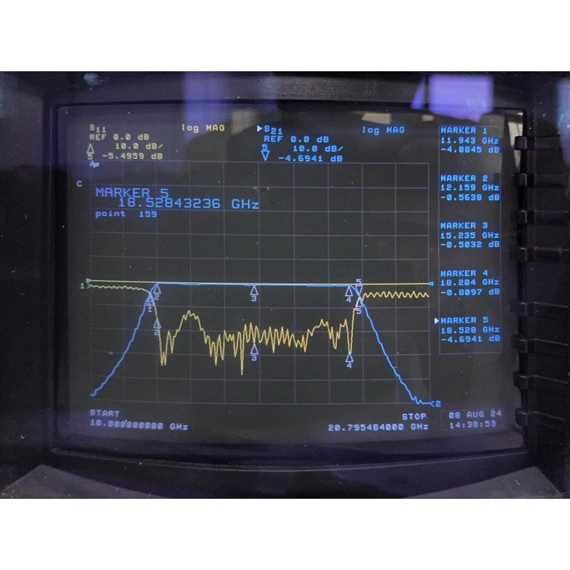 8MC55-15200/5600-0/0 K&L Microwave RF Coaxial Bandpass Filter 12000-18200Mhz SMA