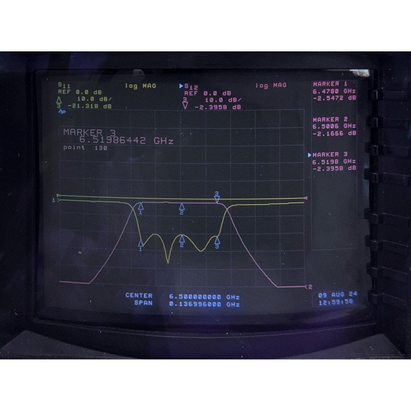 Waveguide Bandpass Filter WR-137 to SMA 6475-6520Mhz CF 6500Mhz