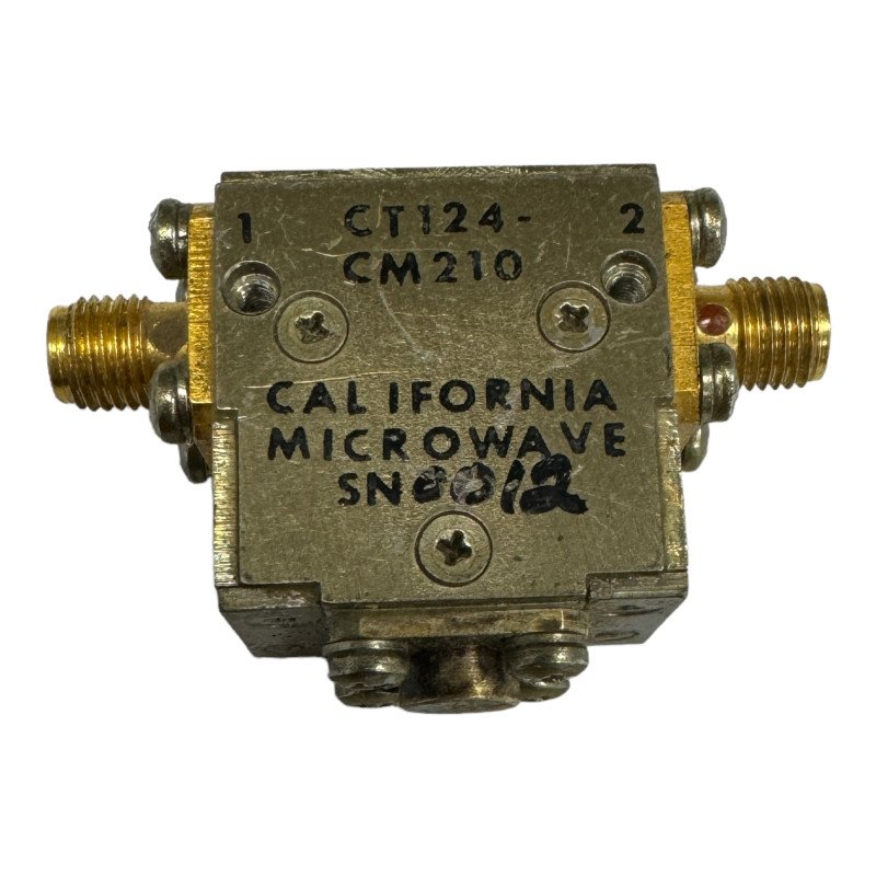 CT124-CM210 California Microwave Coaxial Isolator 7000-12200Mhz Vswr -20db Isol -24db Loss 1db