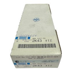 Beyschlag Metal Film Resistor MBB 0207 2.43 kohm 2K43 1/2W 1% QTY:1000