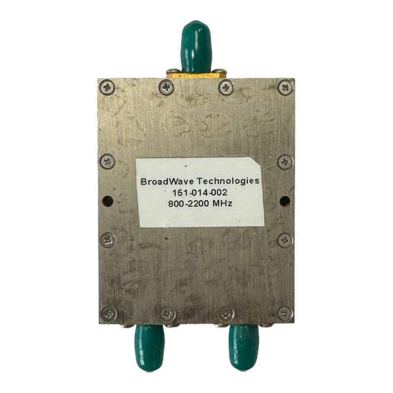 151-014-002 Broadwave Tech Coaxial Power Divider Combiner 2 Way SMA(f) 800-2200Mhz