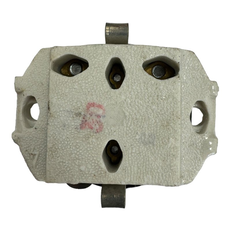SEL Porcelain Ceramic Surface Mounted Socket EU Power Outlet Mil Spec
