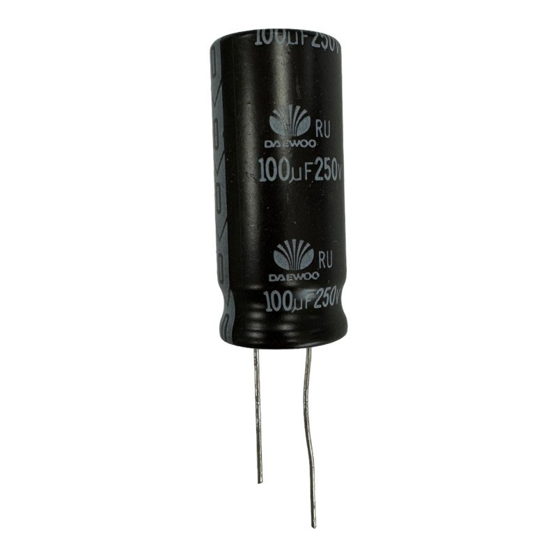 Daewoo Electrolytic Capacitor 100uf 250V 105c 40x18mm