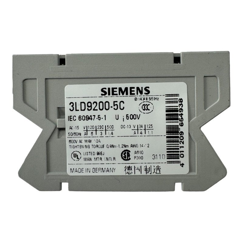 3LD9200-5C Siemens Auxiliary Contact 1A + 1K 32A