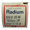 Radium Indicator Lamp Miniature 235V 25W Rohre IV Klar B15D NLS 6240-12-133-4969