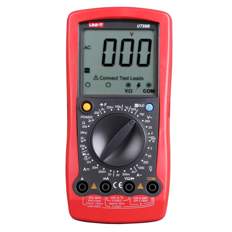 UT58B UNI-T Digital Multimeter, 20A, CAT II 1000V