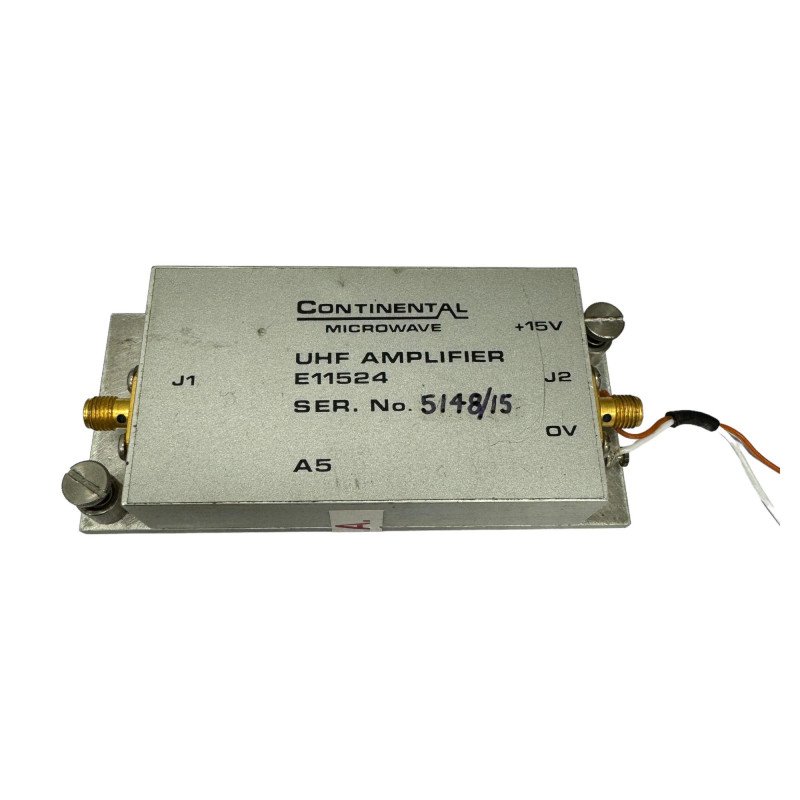 E11524 Continental UHF Amplifier SMA 45-500Mhz G:44db Vswr:20db 15V